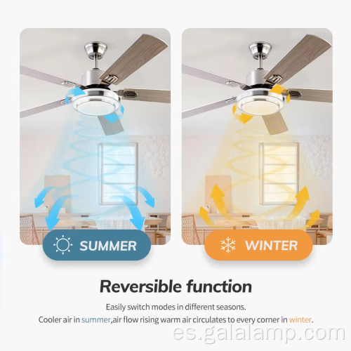 Ventilador de techo LED moderno con luz